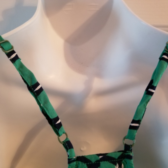 NEW! Mud Pie Green, Blue & White Top - S - Picture 3 of 6